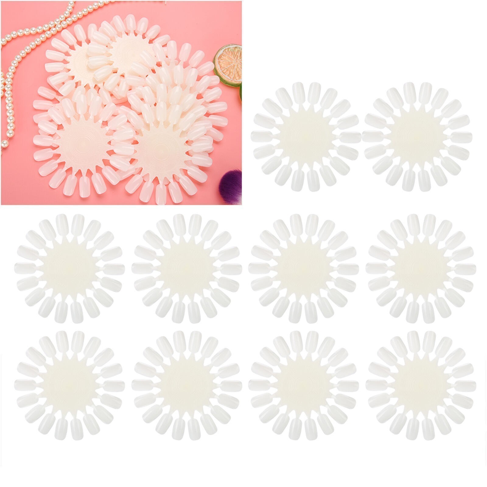 10Pcs/set Nail Display Stand False Tips Nail Polish Gel Palette Nail Art