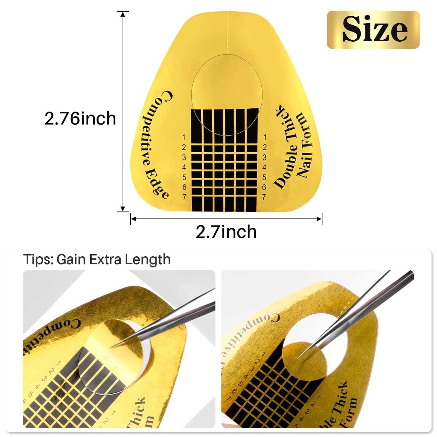 200 Nail Forms for Builder Gel – Durable Nail Extension Forms for Acrylic Nails,