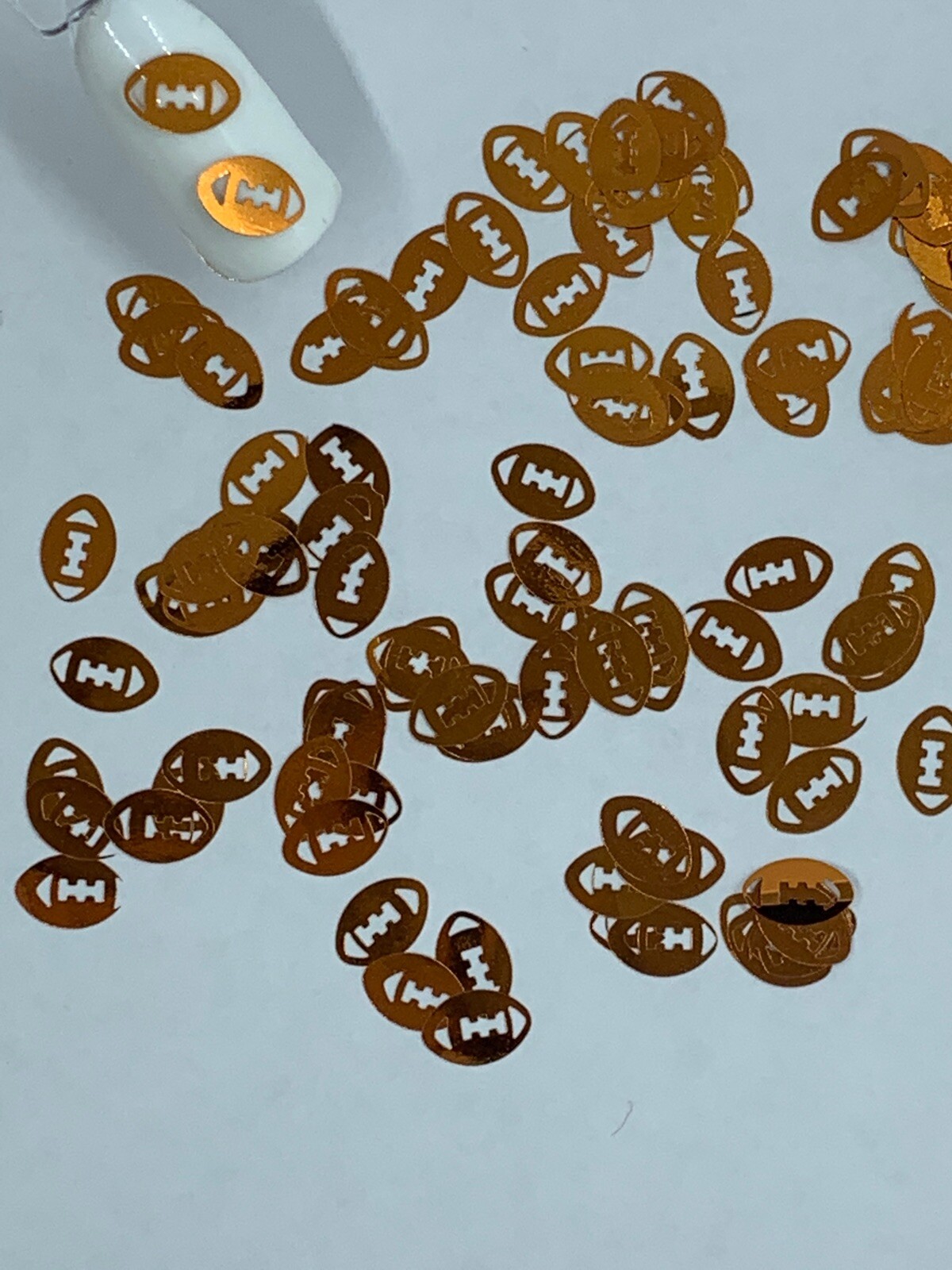 Metallic Copper Football Nail Glitter 8MM | 1 TSP | Gel Nail Art & Acrylic