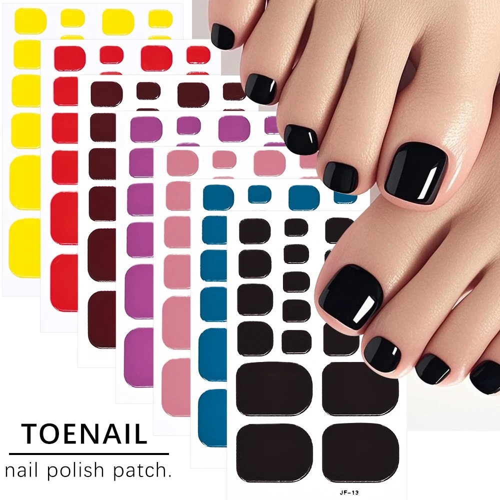 Full Size Nail Wraps Stickers Polish Toe Manicure Art Self Stick Decor 3D Decals