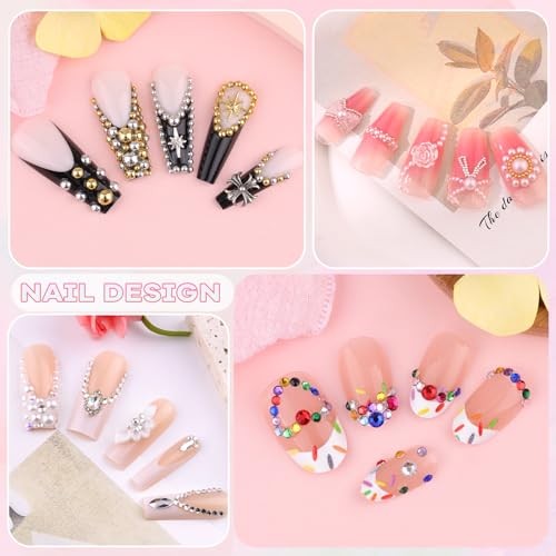 10000Pcs Colorful Nail 01 Colorful Rhinestones and Pearls Nail Beads
