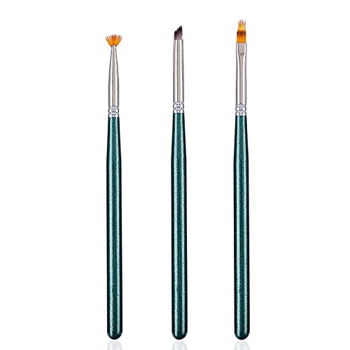 KAAGEE 3pcs Ombre Nail Brush Nail Paint Pen for Lace Line Gradient Color Ombre