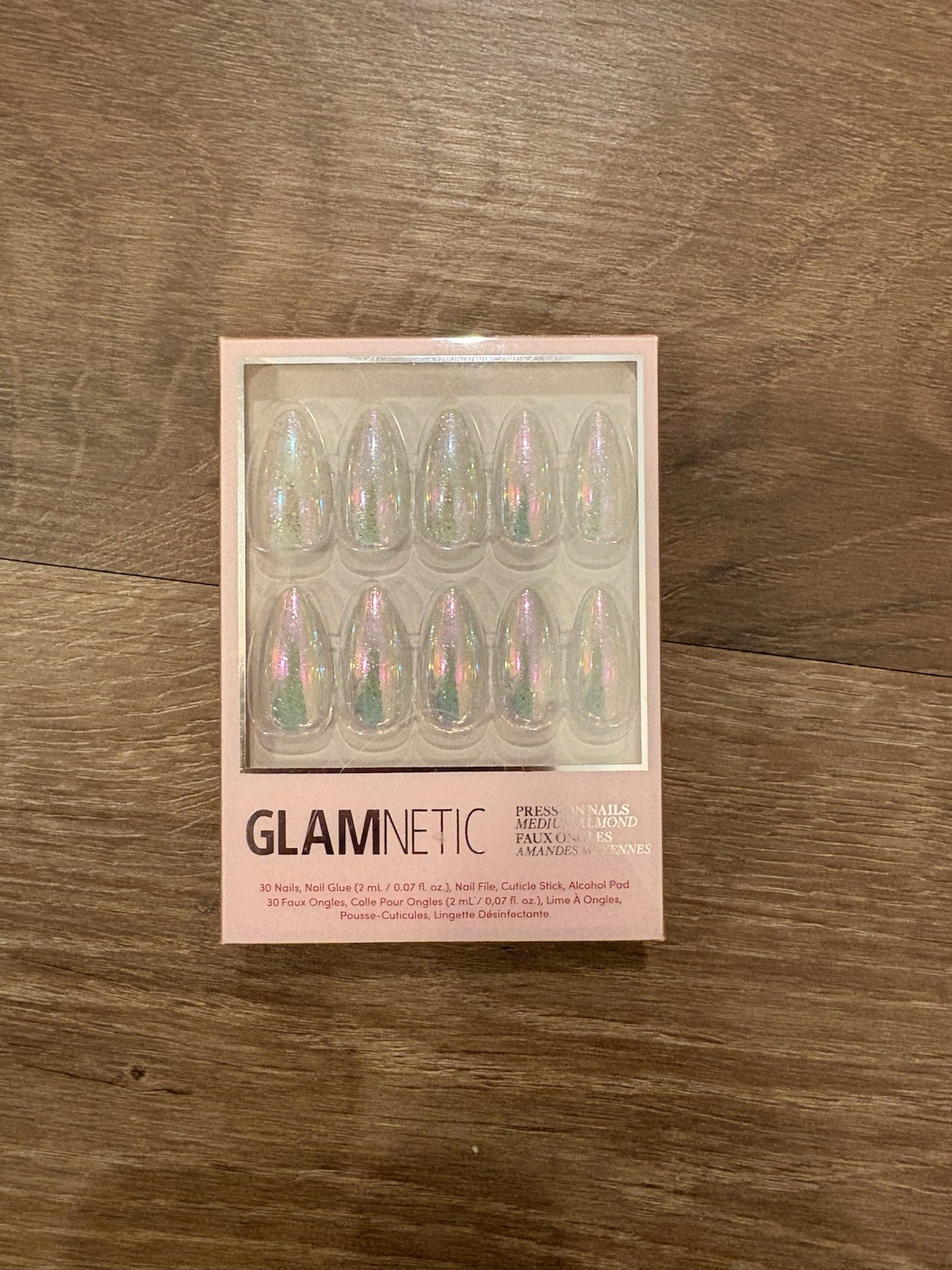 Glamnetic Stardust Multicolor Medium Almond Press-On Nails Set Glue Included