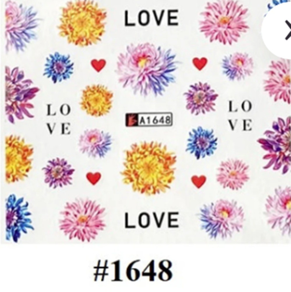 Daisy Flower Nail Art Stickers: Water Transfer Decals (Group 1)