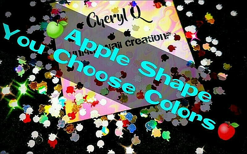 APPLE Shape Glitter🍎 You Choose 🍎Nail Art•Acrylic•Gel•Body Art•Face•Festival