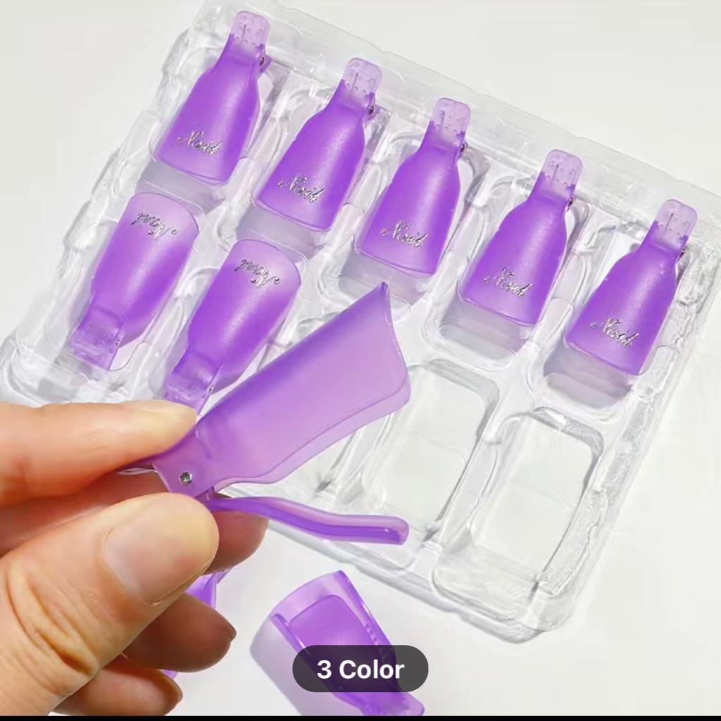 5Pcs/10Pcs UV Gel Polish Remover Wraps Silicone Soak Off Cap Clip Nail Art Tools