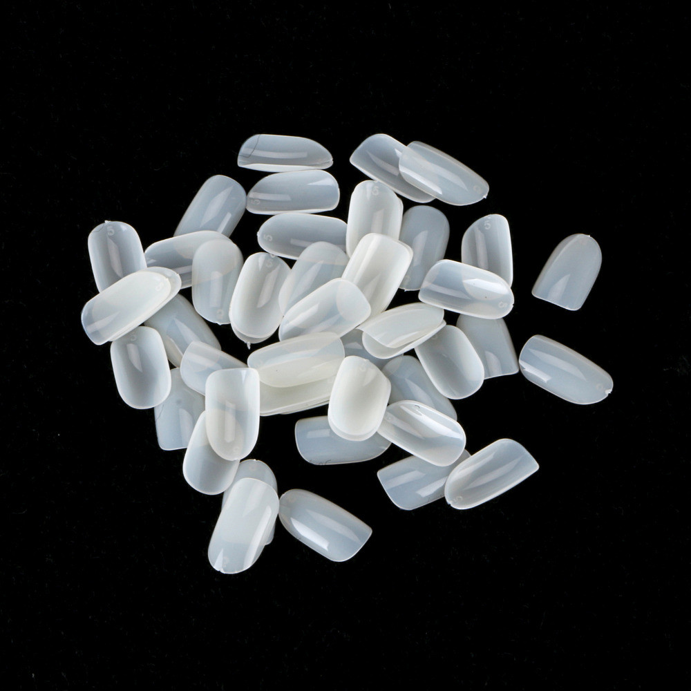 Round head Nail Art Tips Natural False Nails Art Tips Full Cover Manicure 500pcs