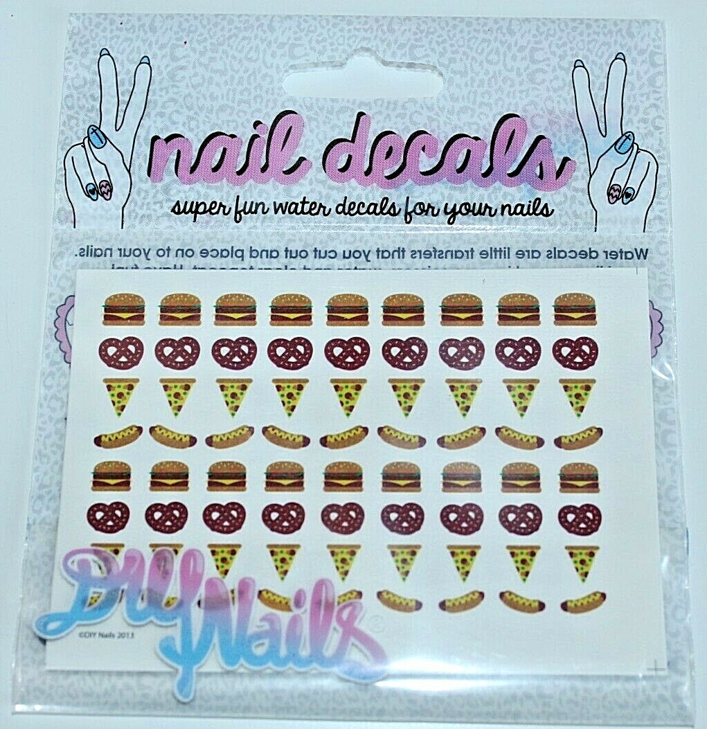NEW Authentic DIY NAILS Junk Food Water Nail Decals ~ MADE IN THE UK
