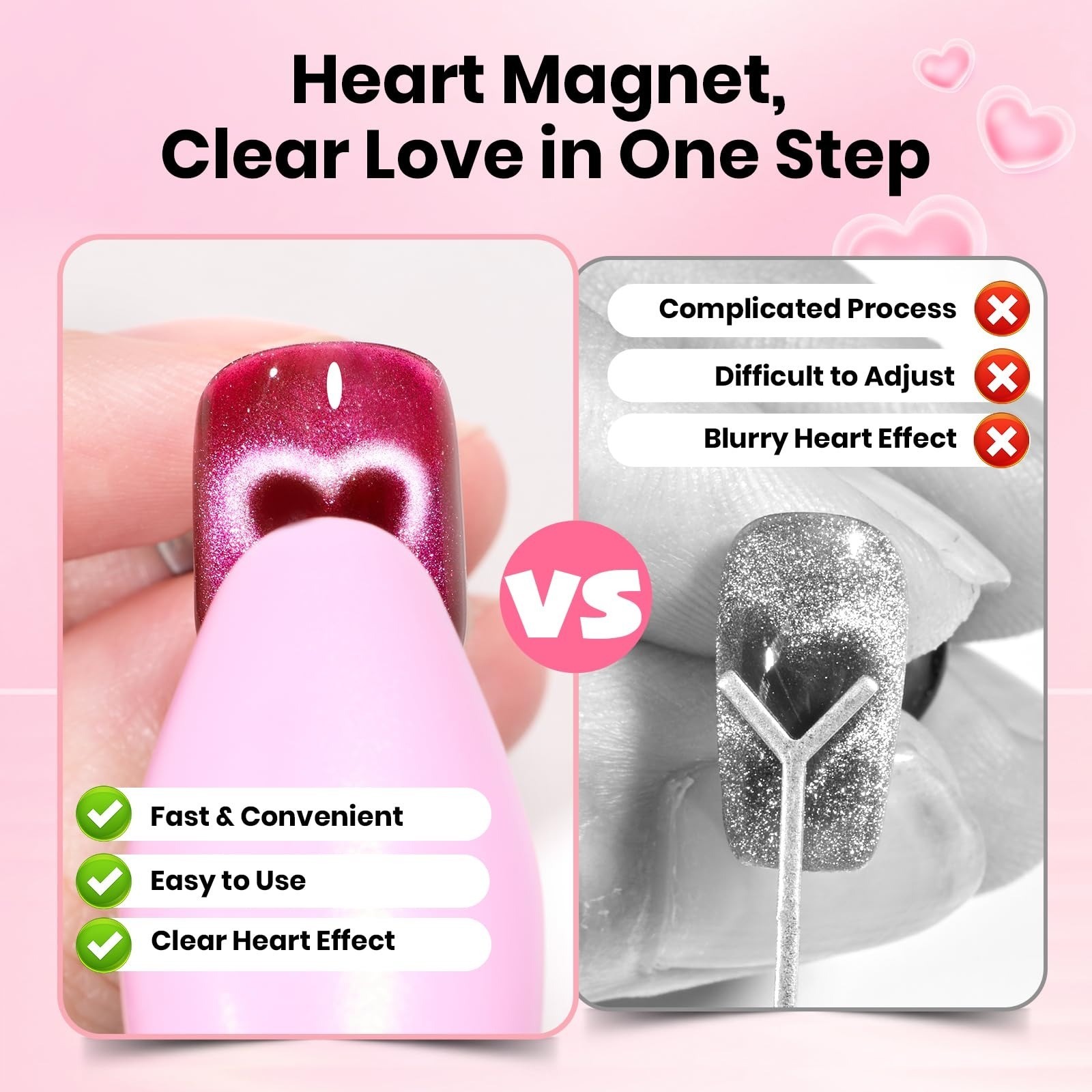 Beetles Cat Eye Magnet 3 in 1 Nail Art Tool for Gel Polish