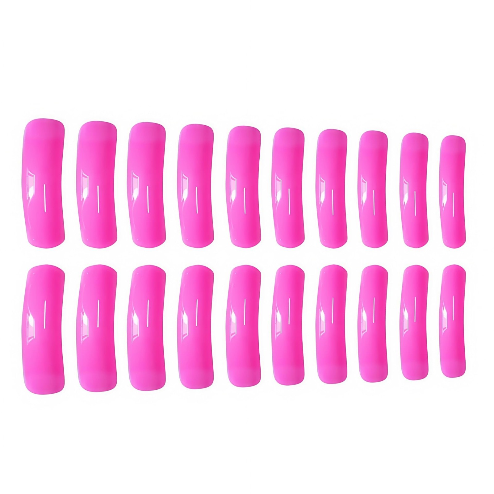 Pink Full Cover Press on Nails Curved Fake Nails Extra Long Square False Nail…