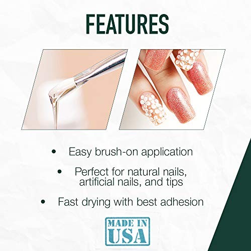 5 Second Brush-On Nail Glue 6 g, for Nail Tips, Full Cover Nails, and for