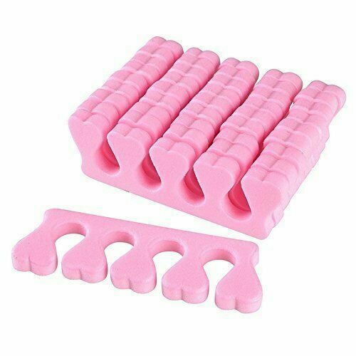 20pcs Nail Art Salon Soft Finger Toe Separator Pedicure Manicure Tool Pink