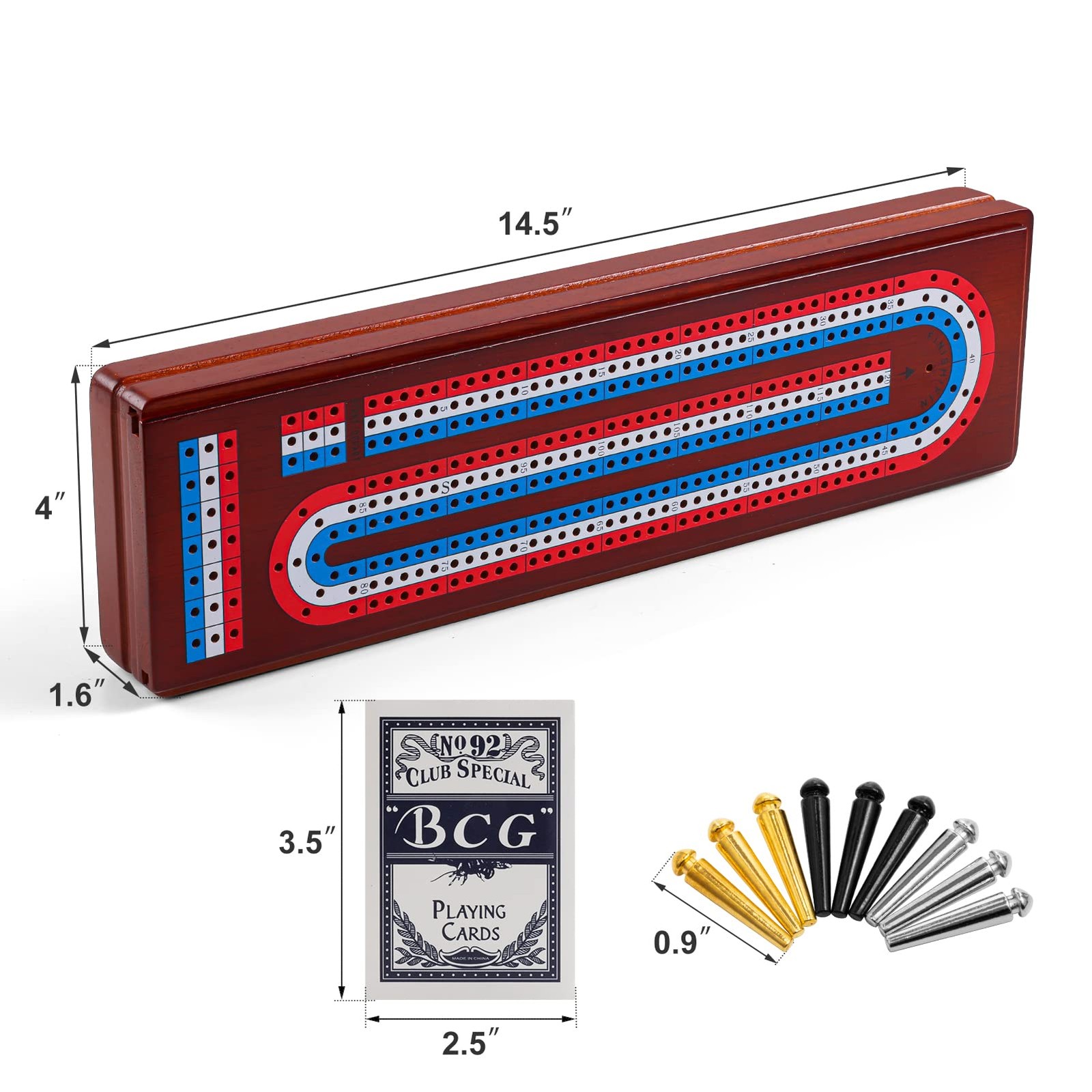 Ceebyfa Cribbage 14.5 inches x 4 x 0.1 centimeters, Vintage Color