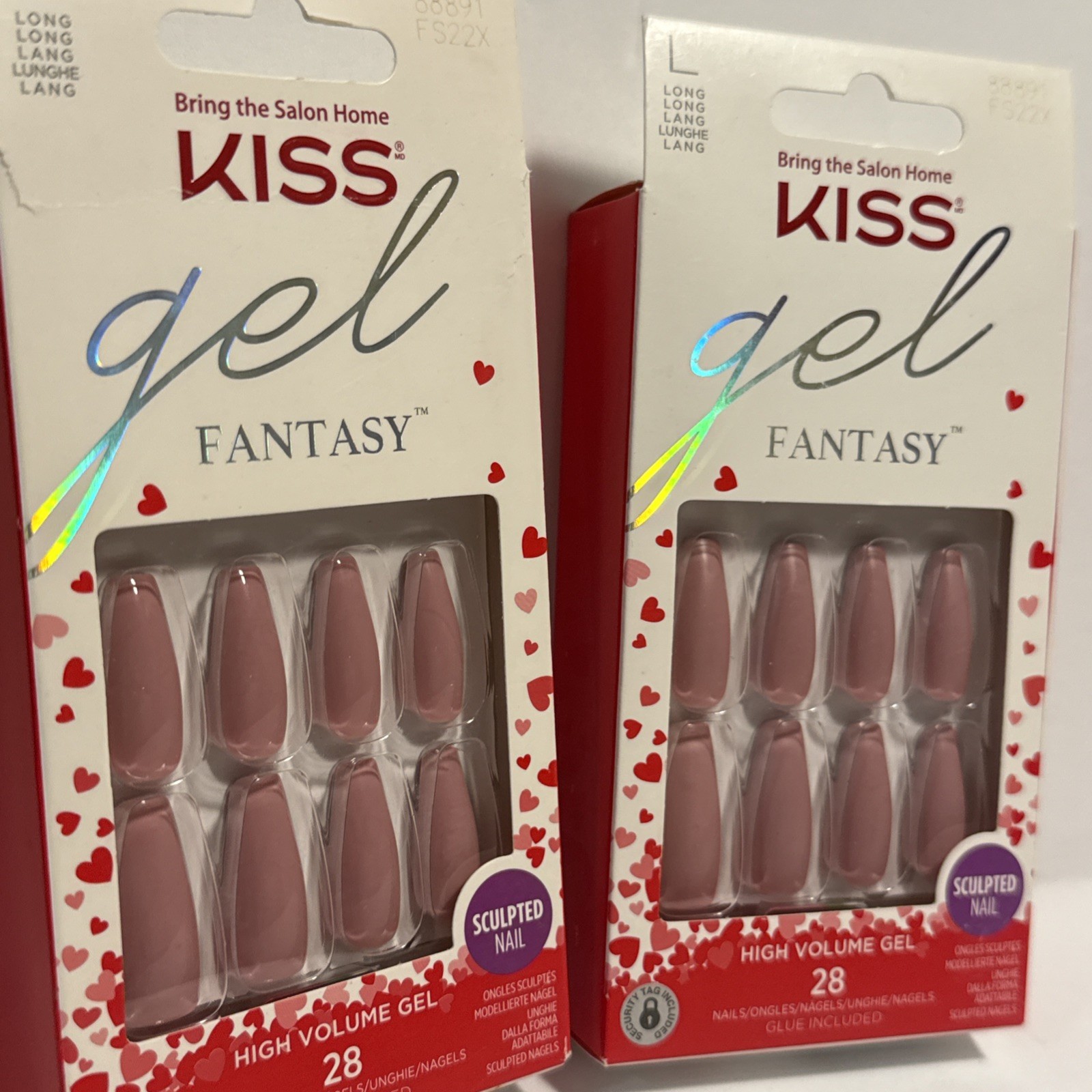 2x Kiss Gel Fantasy High Volume(L)Sculpted Nails👀My Page For More Designs💅🏻