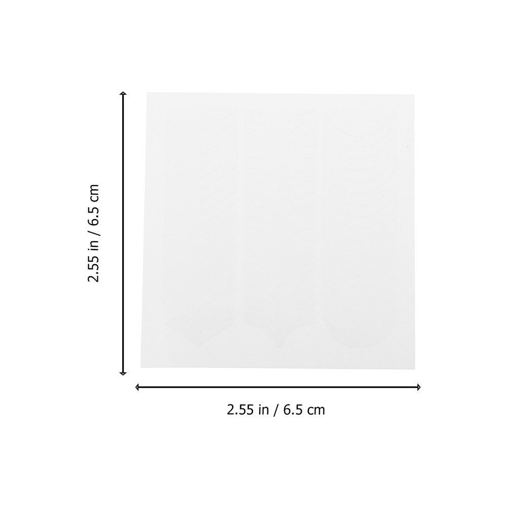 Reusable Vinyl Nail Stencils Tape Strips White Nail Art Stickers for Home Use