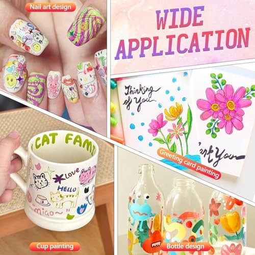 12 Color Nail Art Marker Pens Set – Nail Painting & Artistic Decorations, Easy t
