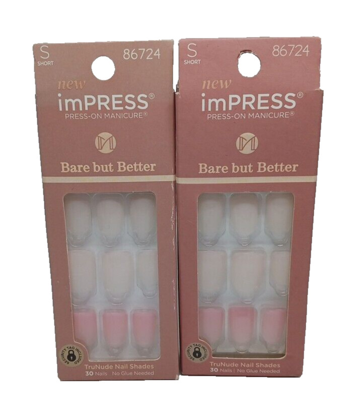 imPRESS Bare But Better Press-On Manicure 30 Short IMB02 Effortless Finish 86724