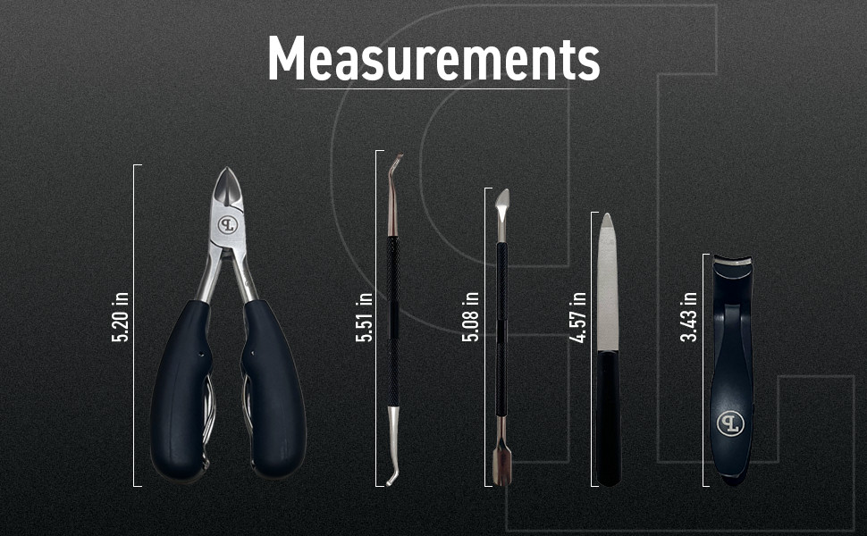 Nail Clipper Set for Thi Toenails – 5-Piece Profal Kit with Angled
