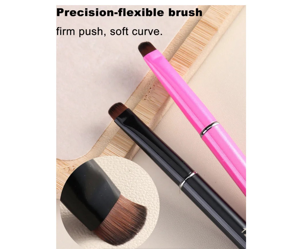 2Pcs French Manicure Brush Set, 3-In-1 Nail Brush for Gel and Acrylic Nails – Ny