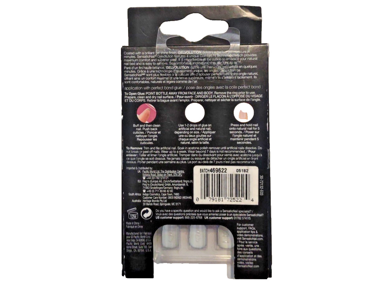 Sensationail Gelvolution Gel Shine Finish #72139 gray & white