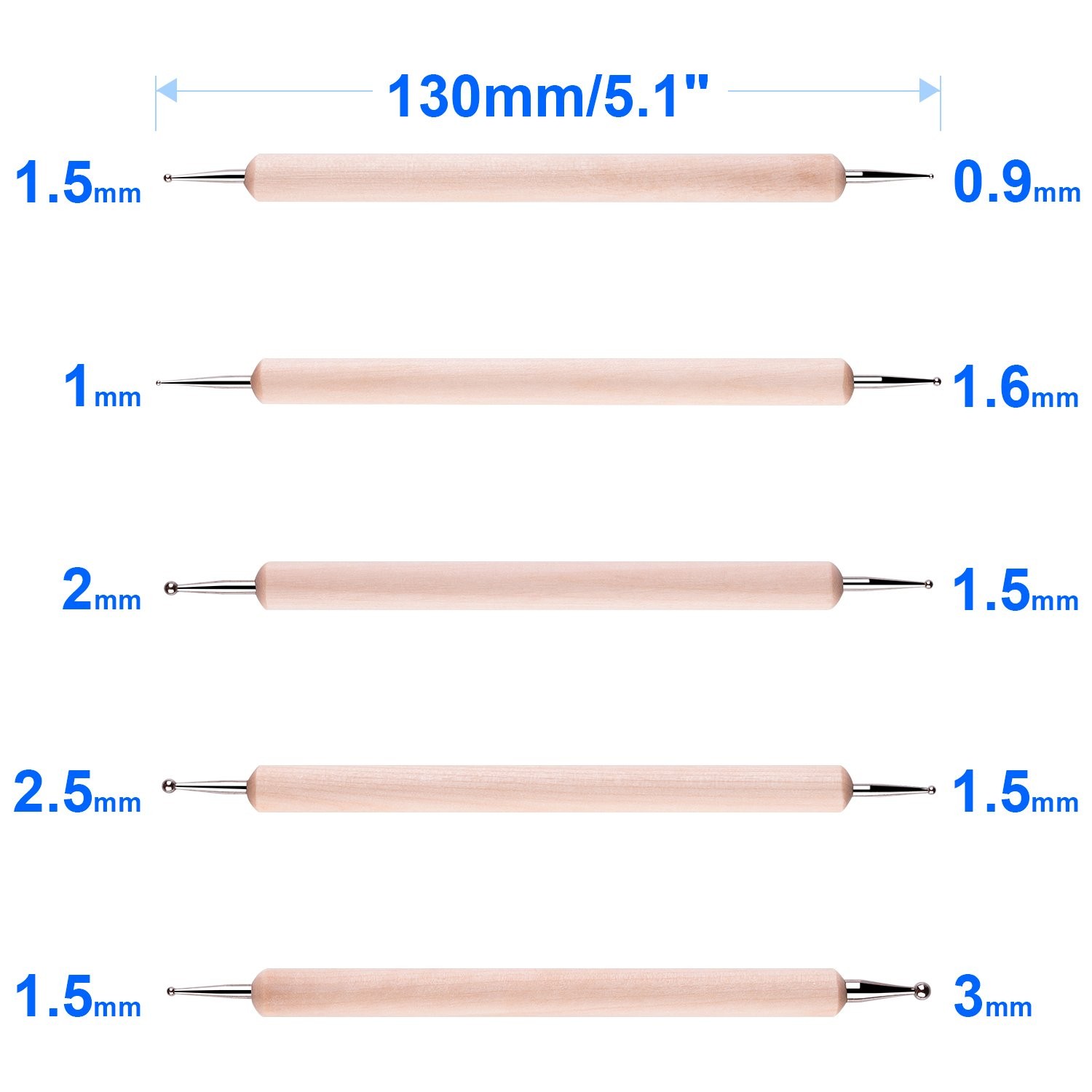10PCS Dotting Tools Set For Nail Art, Embossing Stylus For Painting