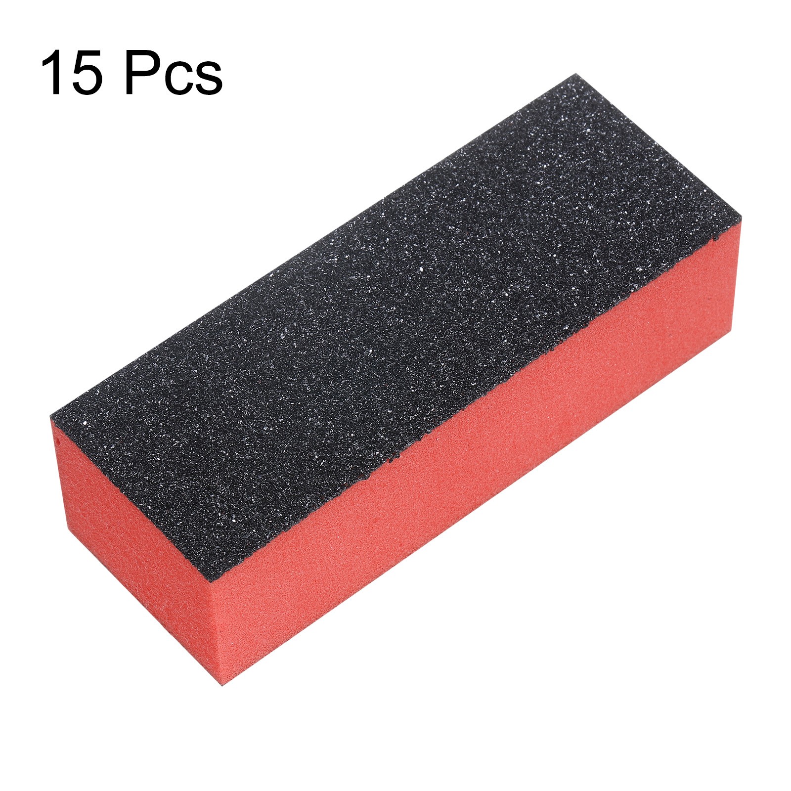 15pcs Nail Buffer Block 60/80/80 3-Sided Grit Nail File for Nail Buffing, Orange