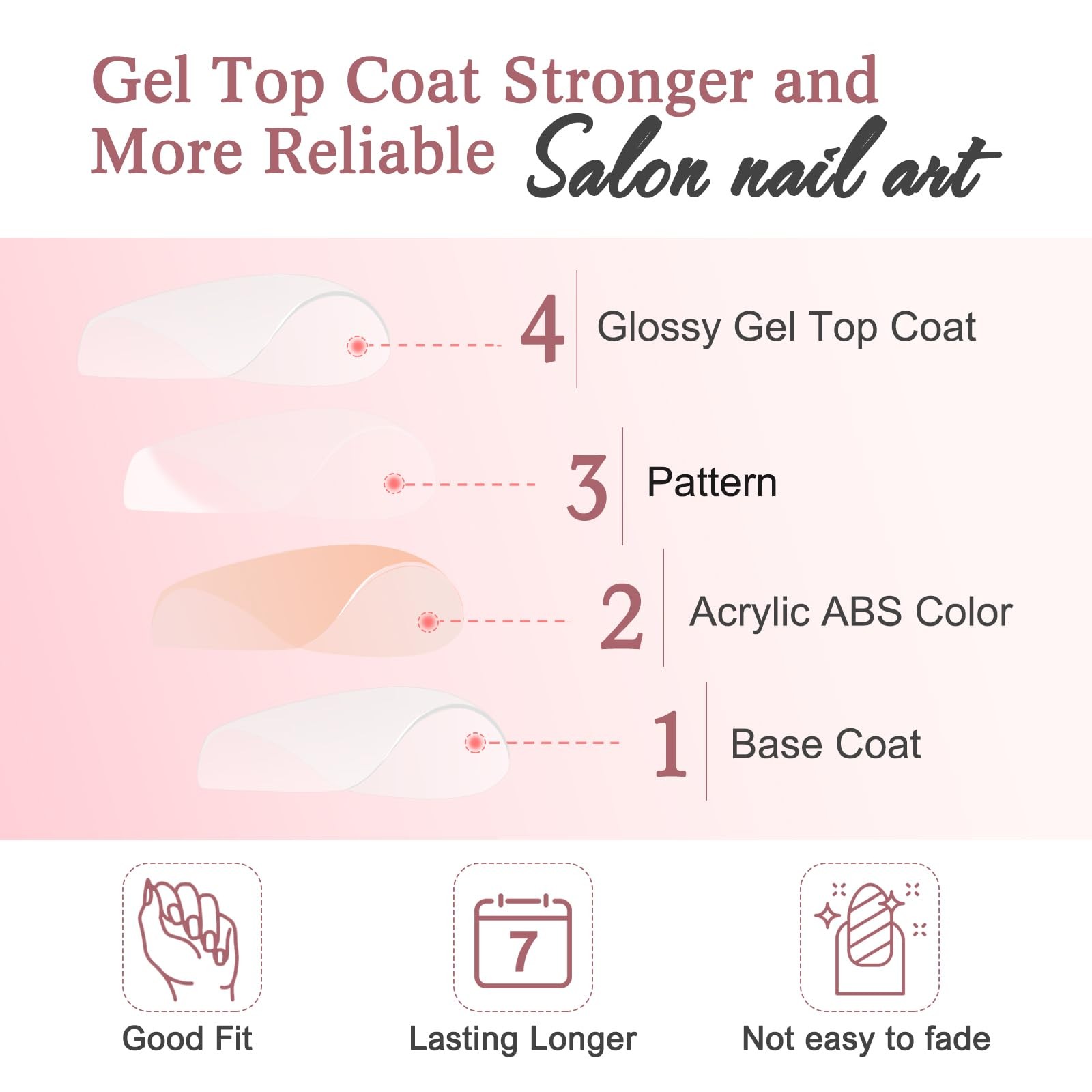 Real Short Thin French Tip Press on Nails Squoval Clear Nude Fake Nail Art Wh…