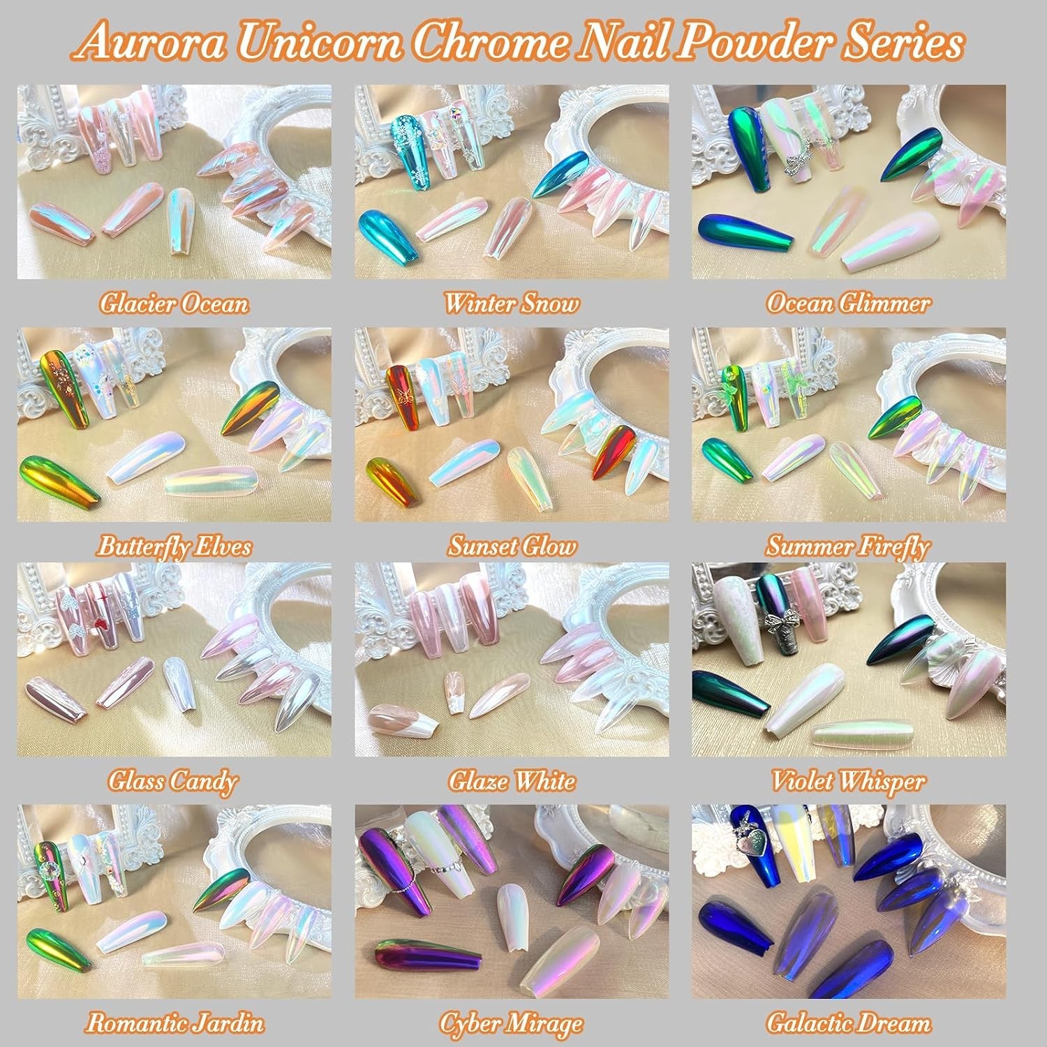 Salon-Quality Unicorn Chrome Nail Powder – Easy Application & High Gloss Finish