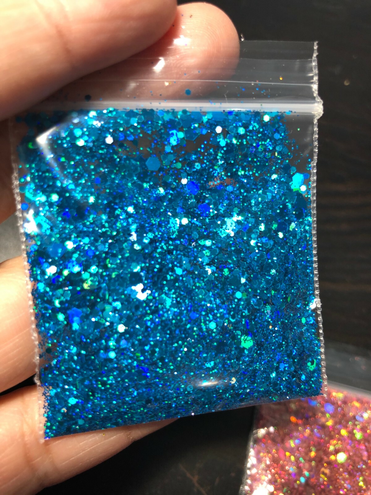 Holographic Glitter Hexagon Mix 0.4MM, 1MM, 2MM pink blue Nail Art US seller