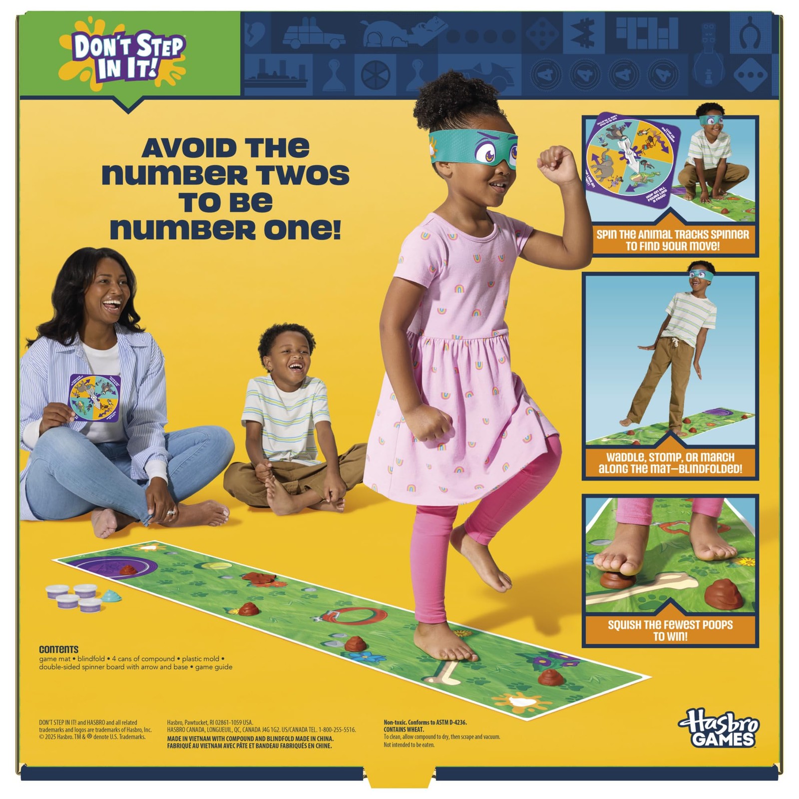 Hasbro Gaming Don’t Step in It! Preschool Game I Blindfolded, Standard, Brown