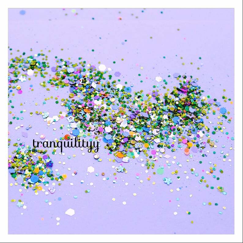 Glitter Mix/Nail Art/Resin Art/Tumblrs/Electric Forest Glitter Mix/ 2 Teaspoon