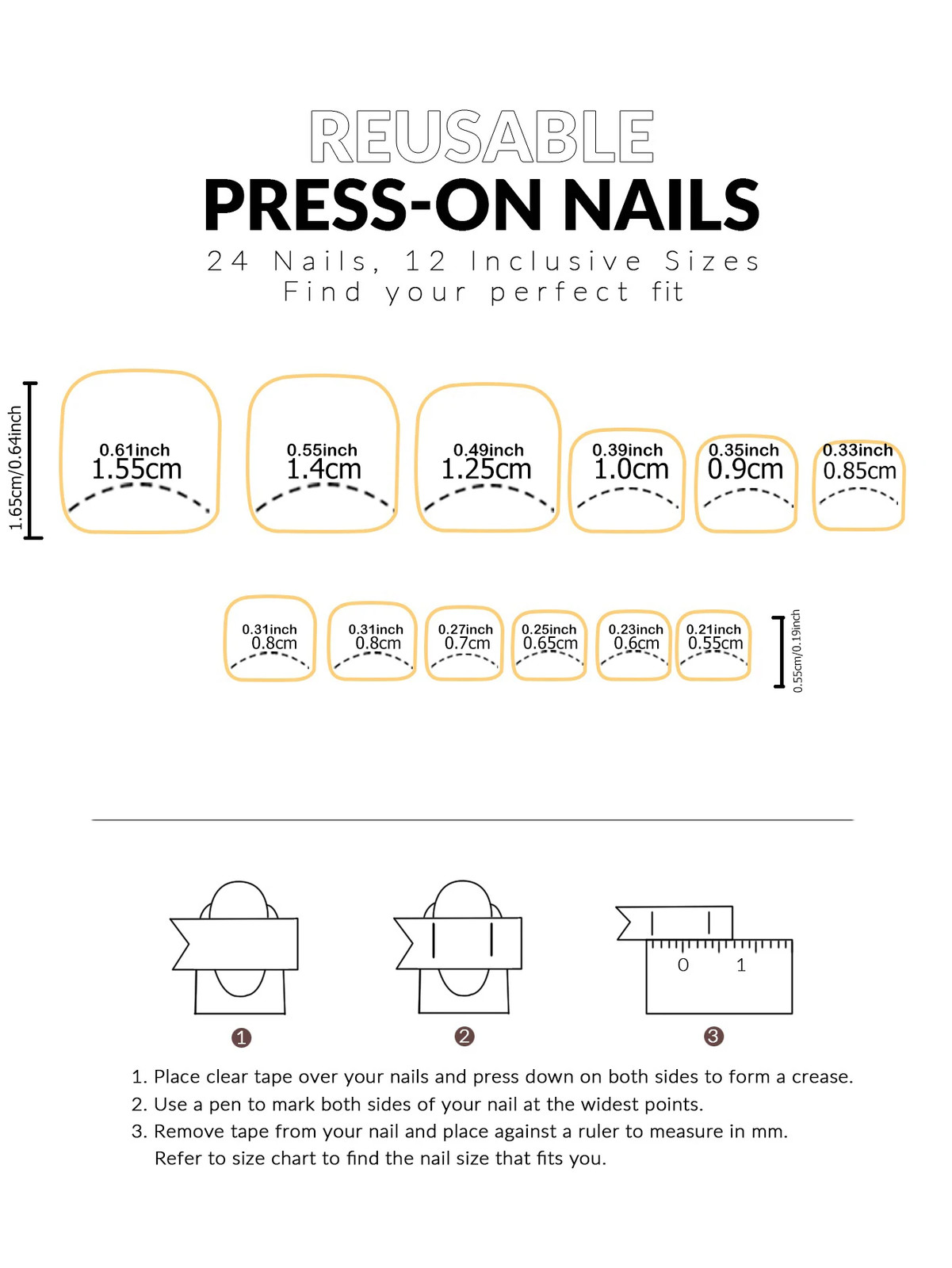 48pcs French Black Border Glossy Full Cover Fake Toenails Press On Nails for