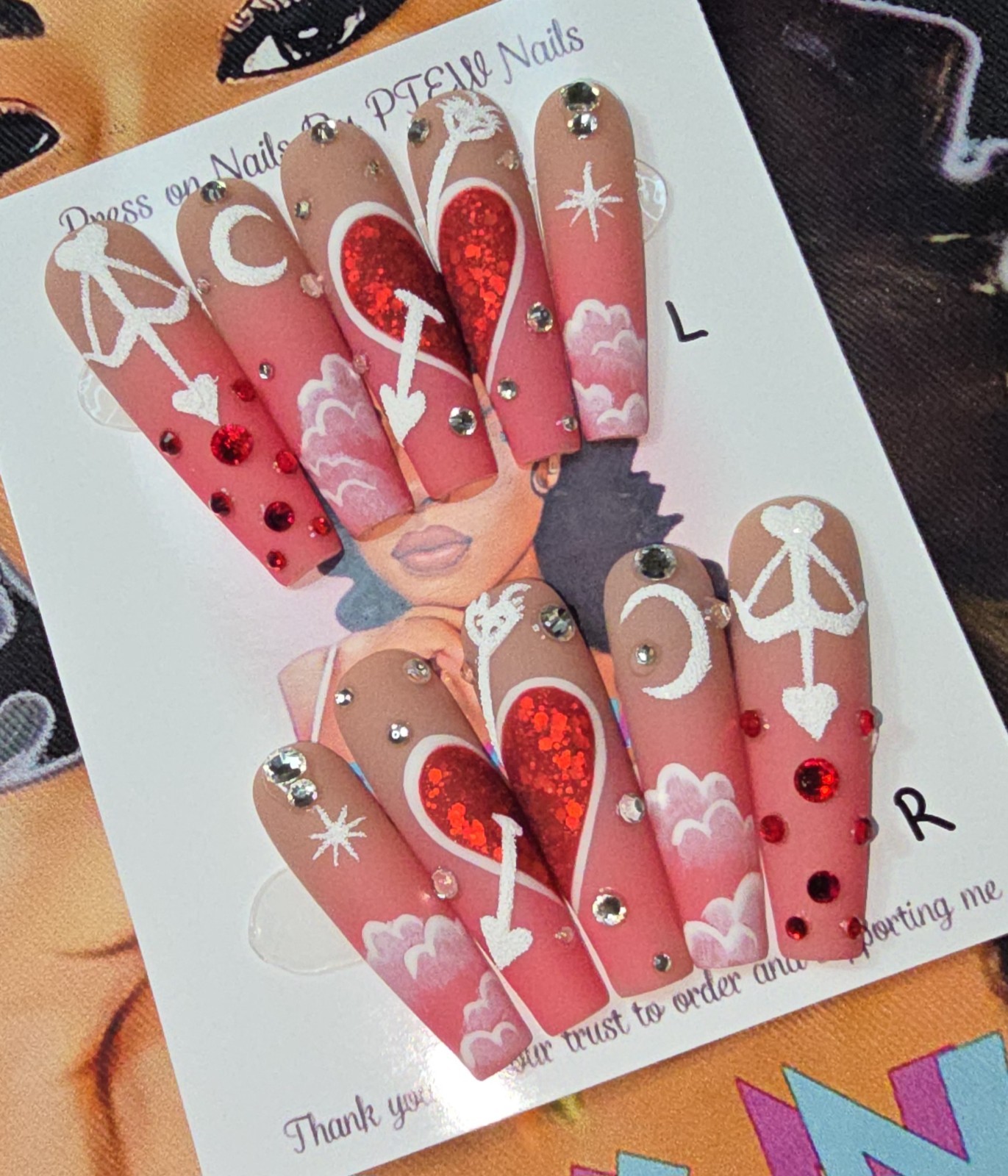 Handmade Gel Press On Nails, Small Size 2,5,4,6,9 XL Long Coffin