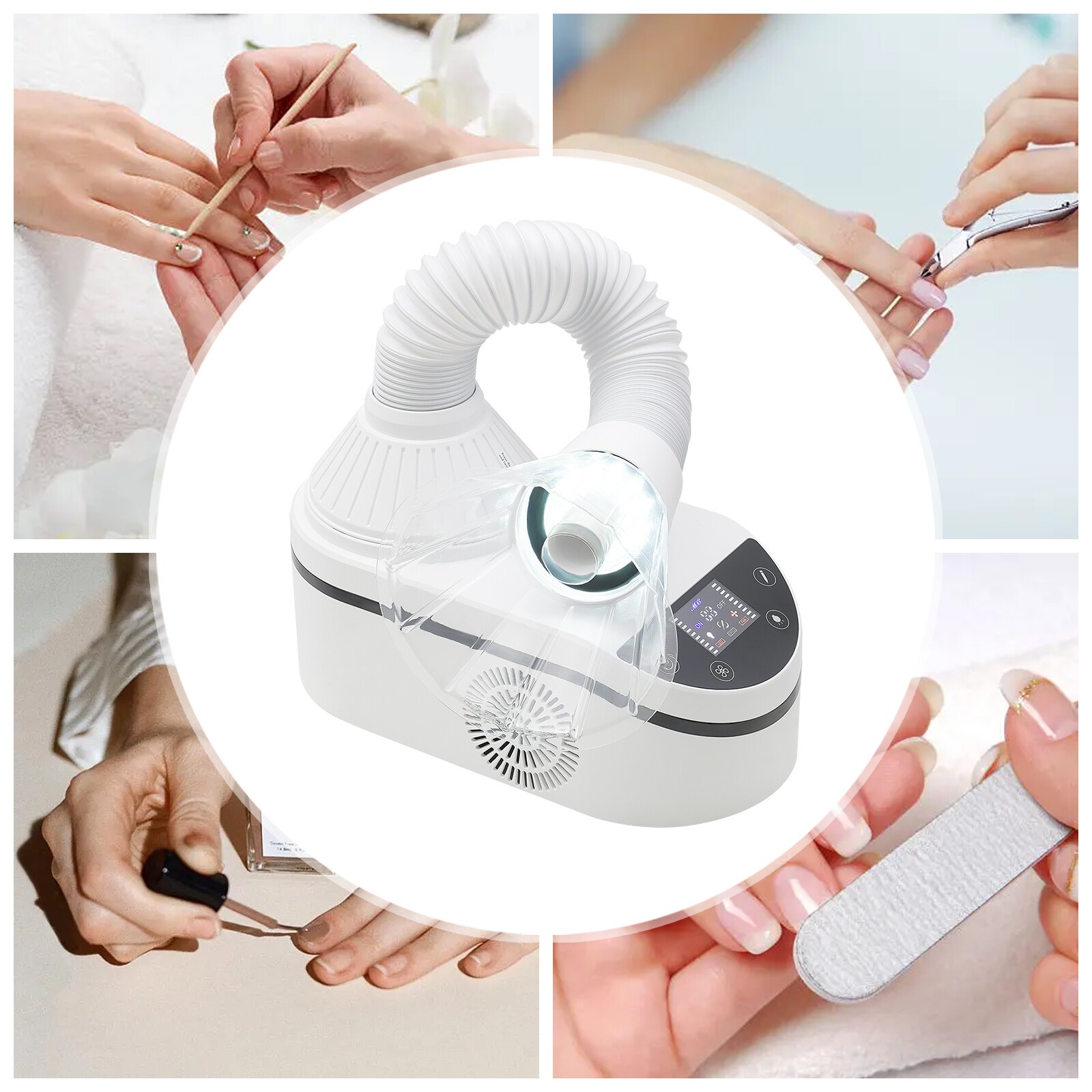 Nail Dust Collecting Machine Salon Adjustable Speed Grinding Cleaning Machine