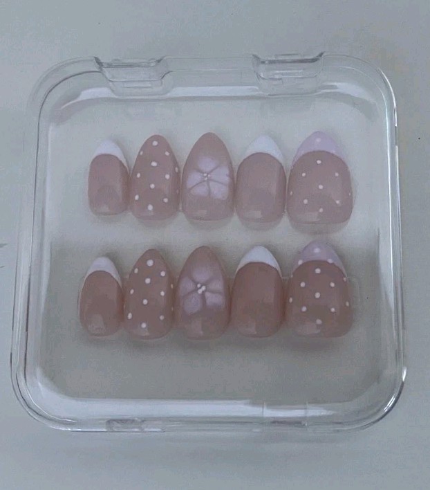 Custom Nail Art Gel Handmade Press On Nails Sz M (1-5-4-6-9 mm)