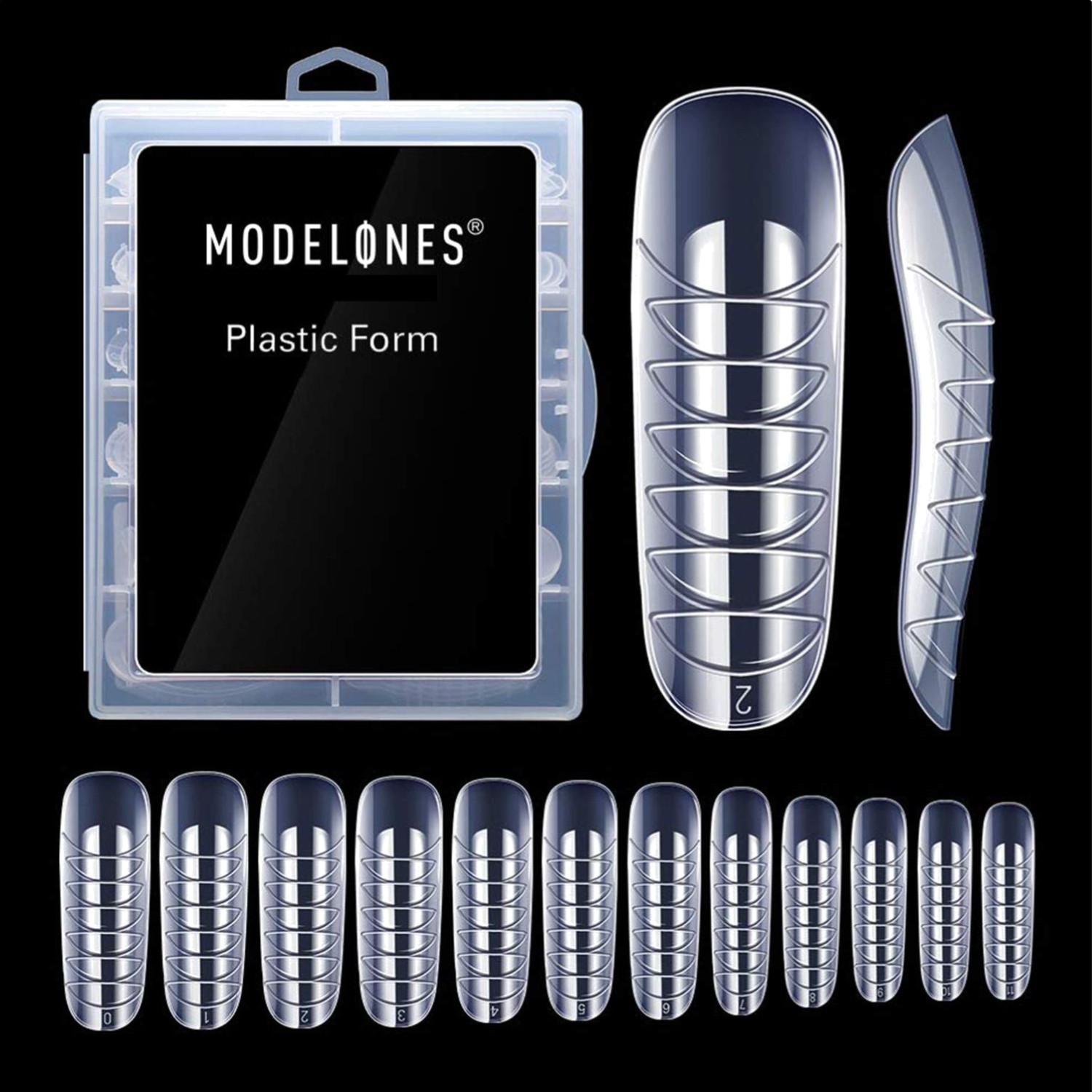 Poly Extension Gel Nail Forms 120pcs Clear Ballerina Full Cover Tips