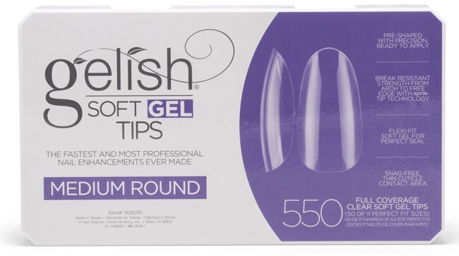 Harmony Gelish Soft Gel Tips – Medium Round Box Of 550 Tips