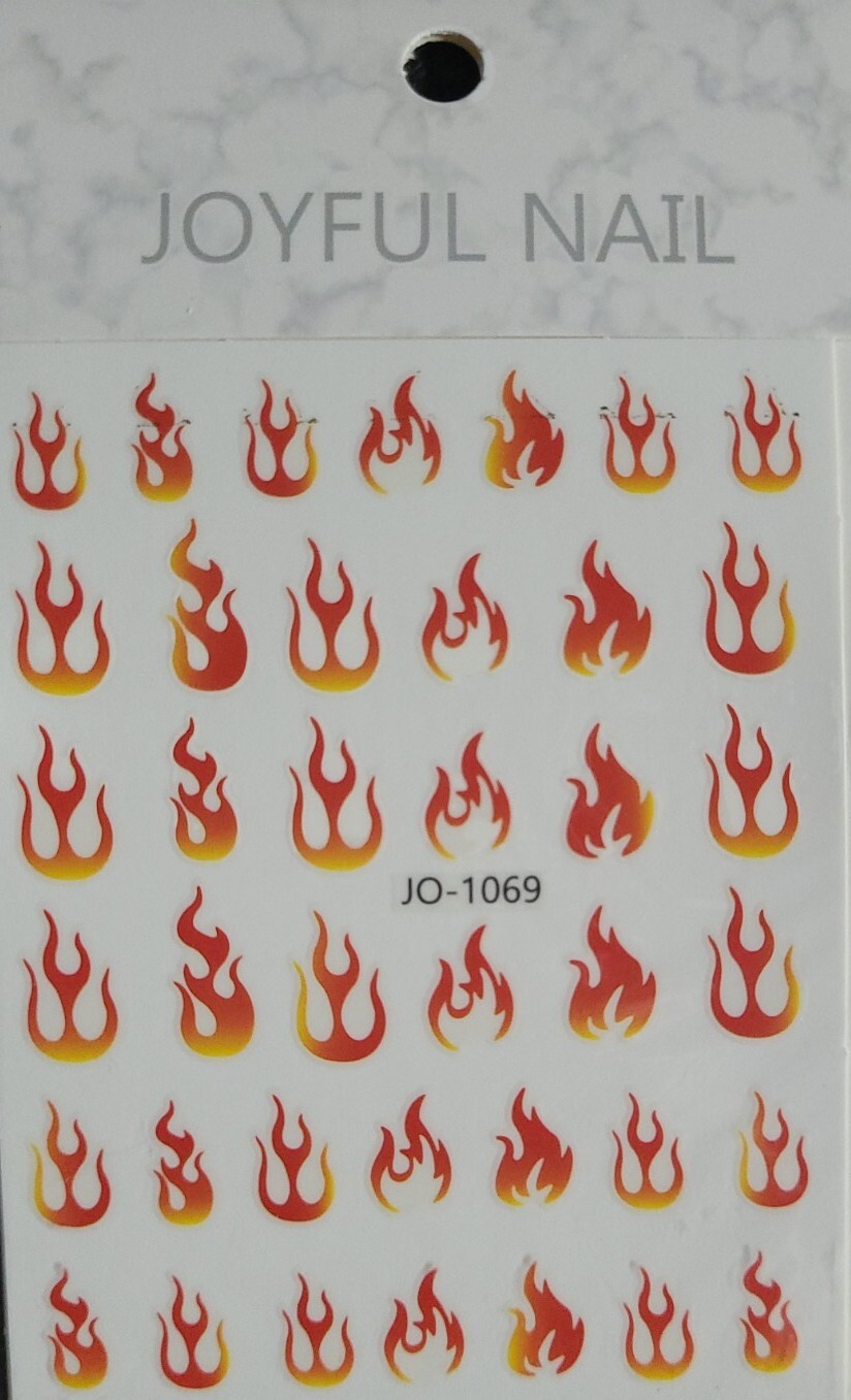 Flames Nail Art Stickers