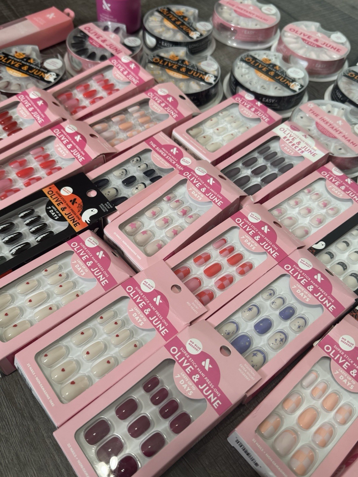 Olive & June Large 49 Piece Lot Press On Nails and Nail Care New $350+ Value