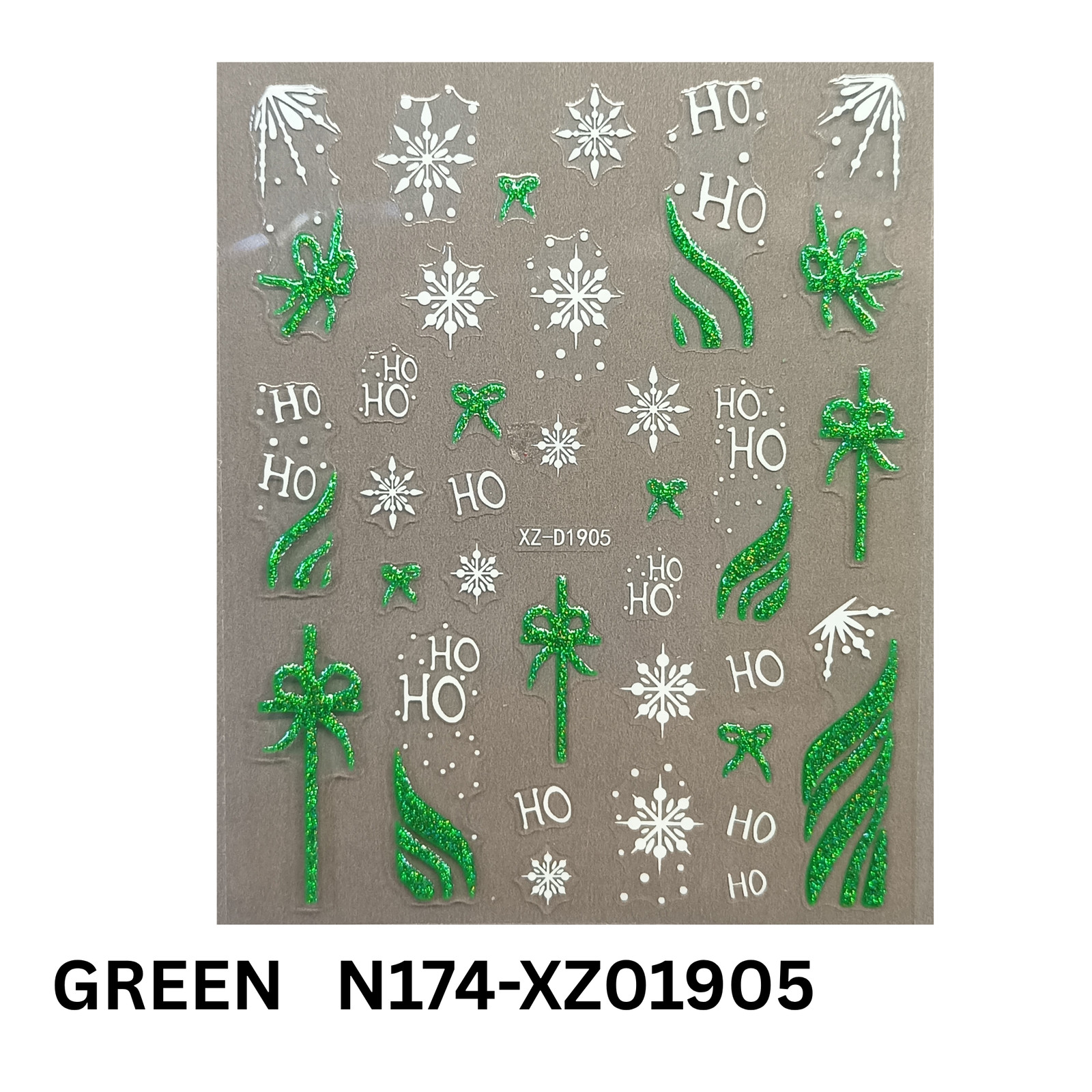 12pcs 3D Christmas Nail Decals – Santa, Snowman & Holiday Candy Design