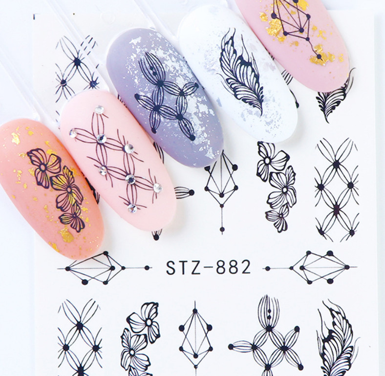 Nail Art Sticker Water Decal Owl Flower Decoration Slider Polish Foil Paper NS26