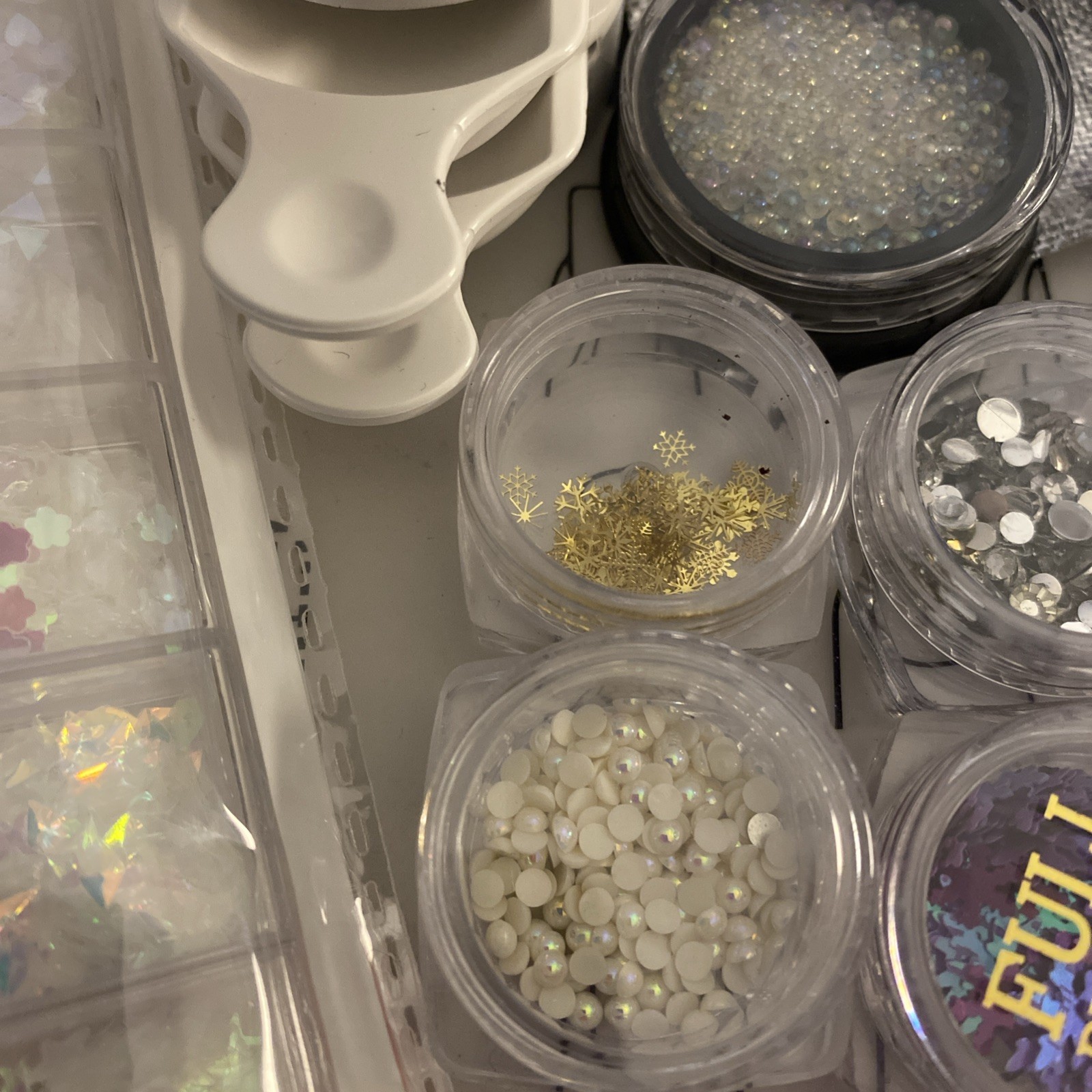 Nail Decoration Pots Alloy Shapes Embellishments Pearl’s Glass crystal & extras