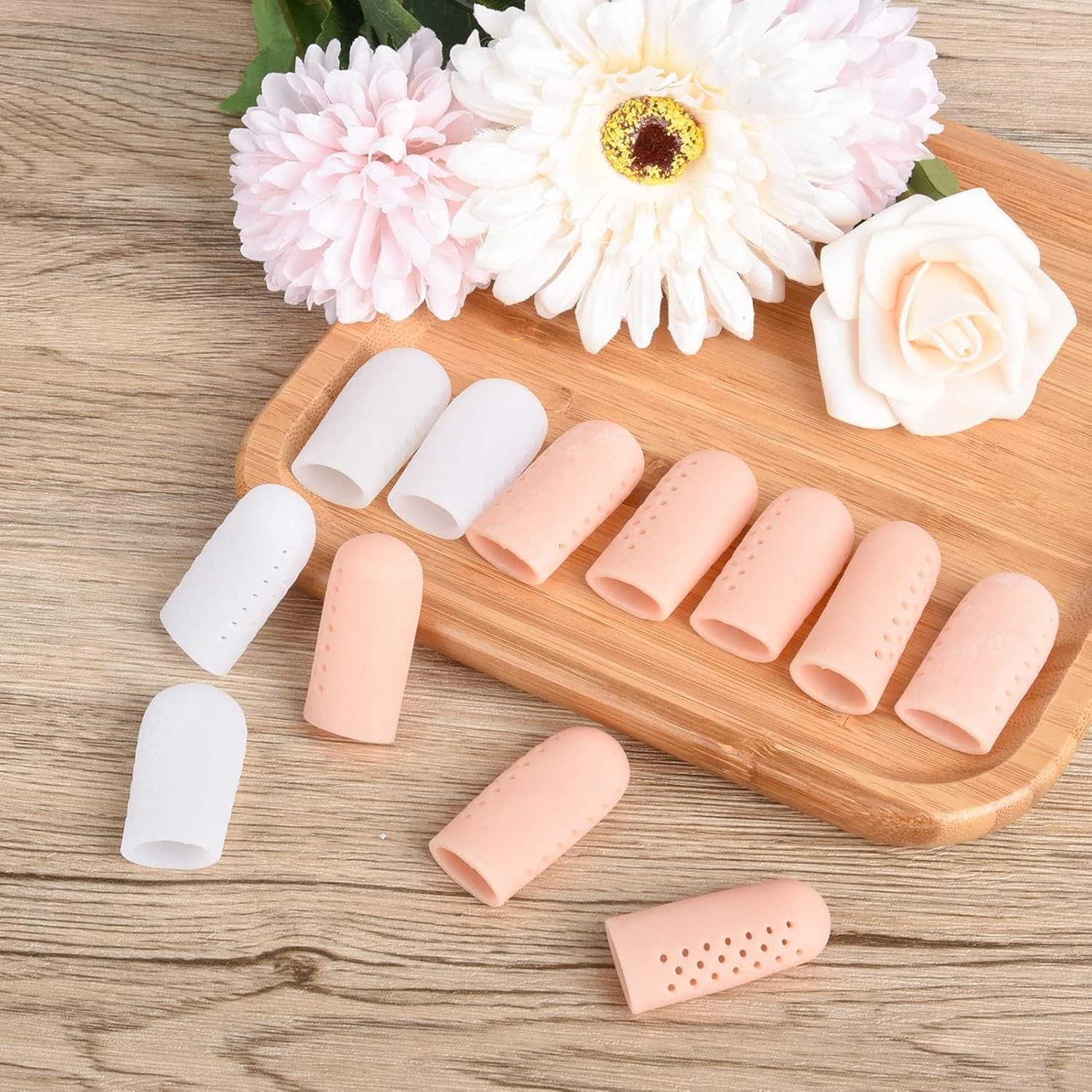 Customizable Silicone Finger Cots – 12 Pack to Relieve Pain from Eczema & More