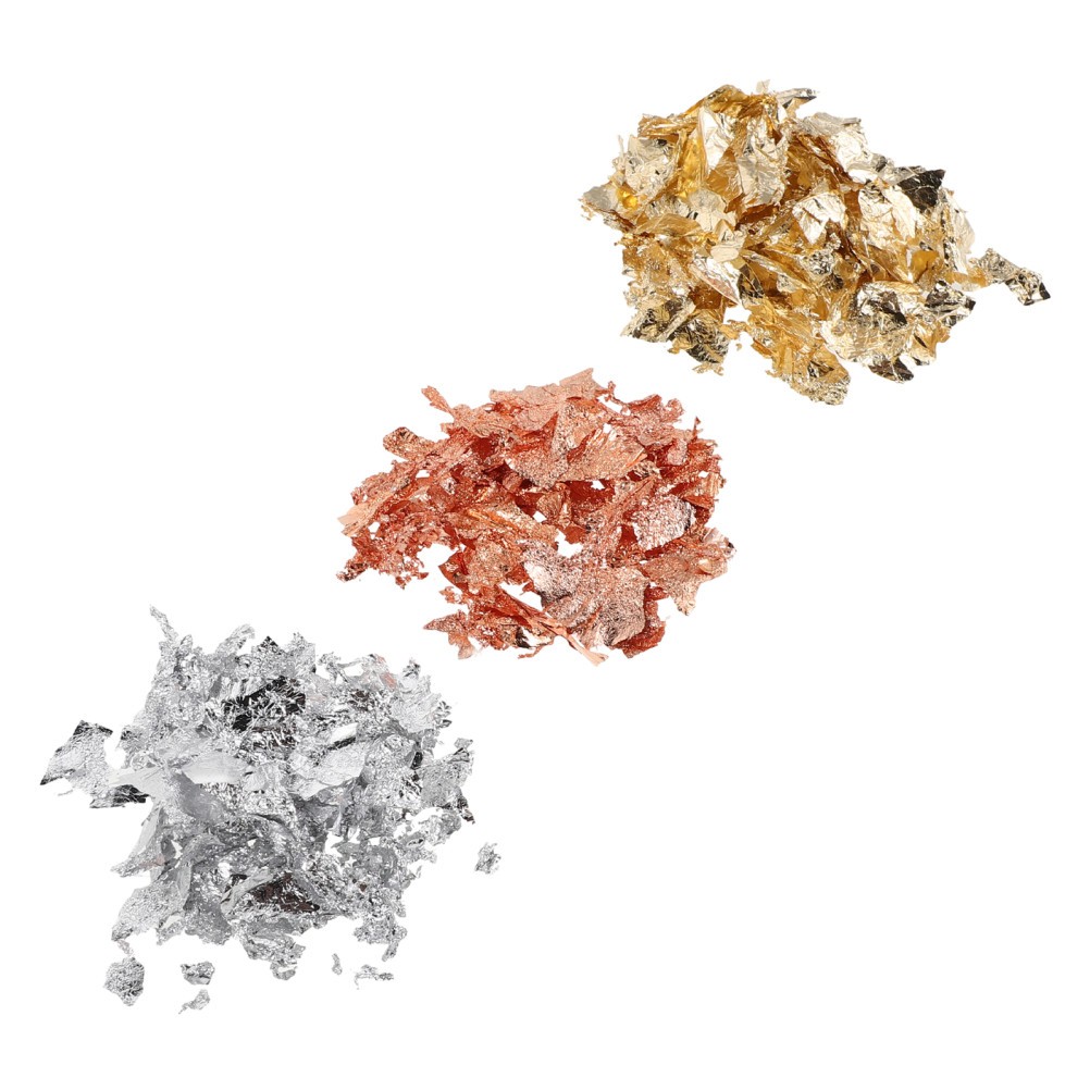 Gold Foil Flakes for Nails and Crafts Assorted Color Durable Reusable Metallic