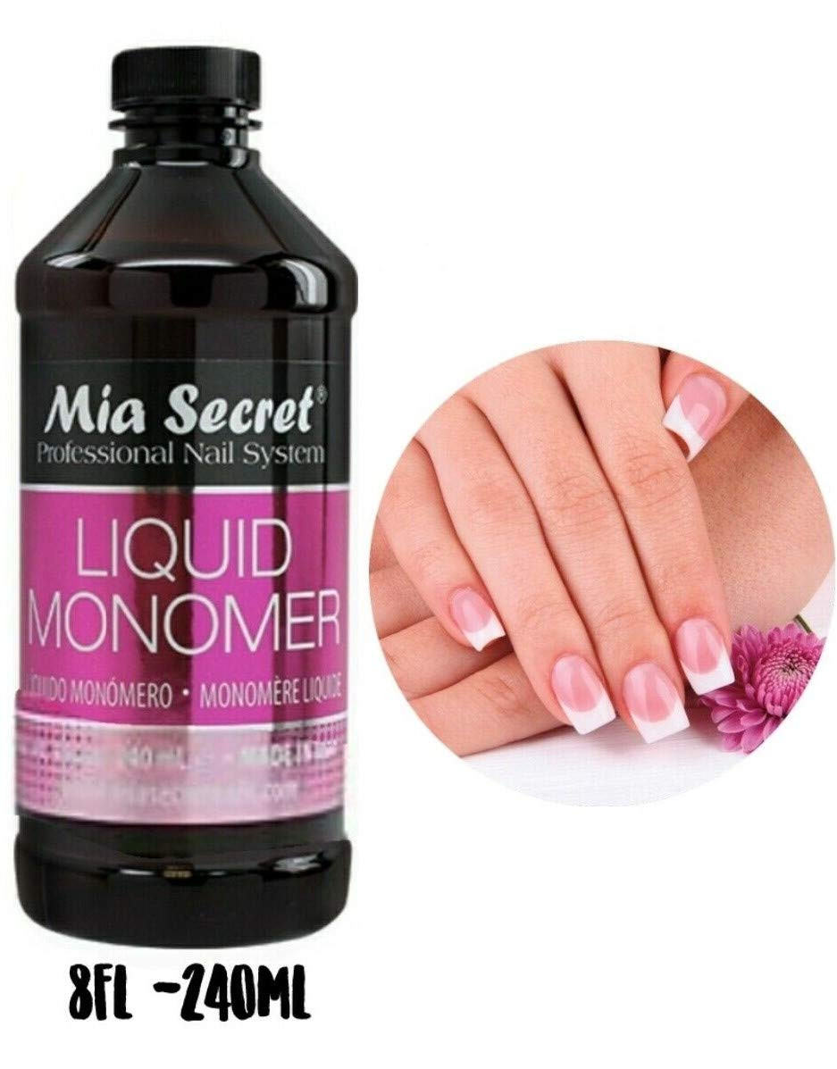 Liquid Monomer 8 Oz. Professional Acrylic Nail System – MMA FREE – Made in the U