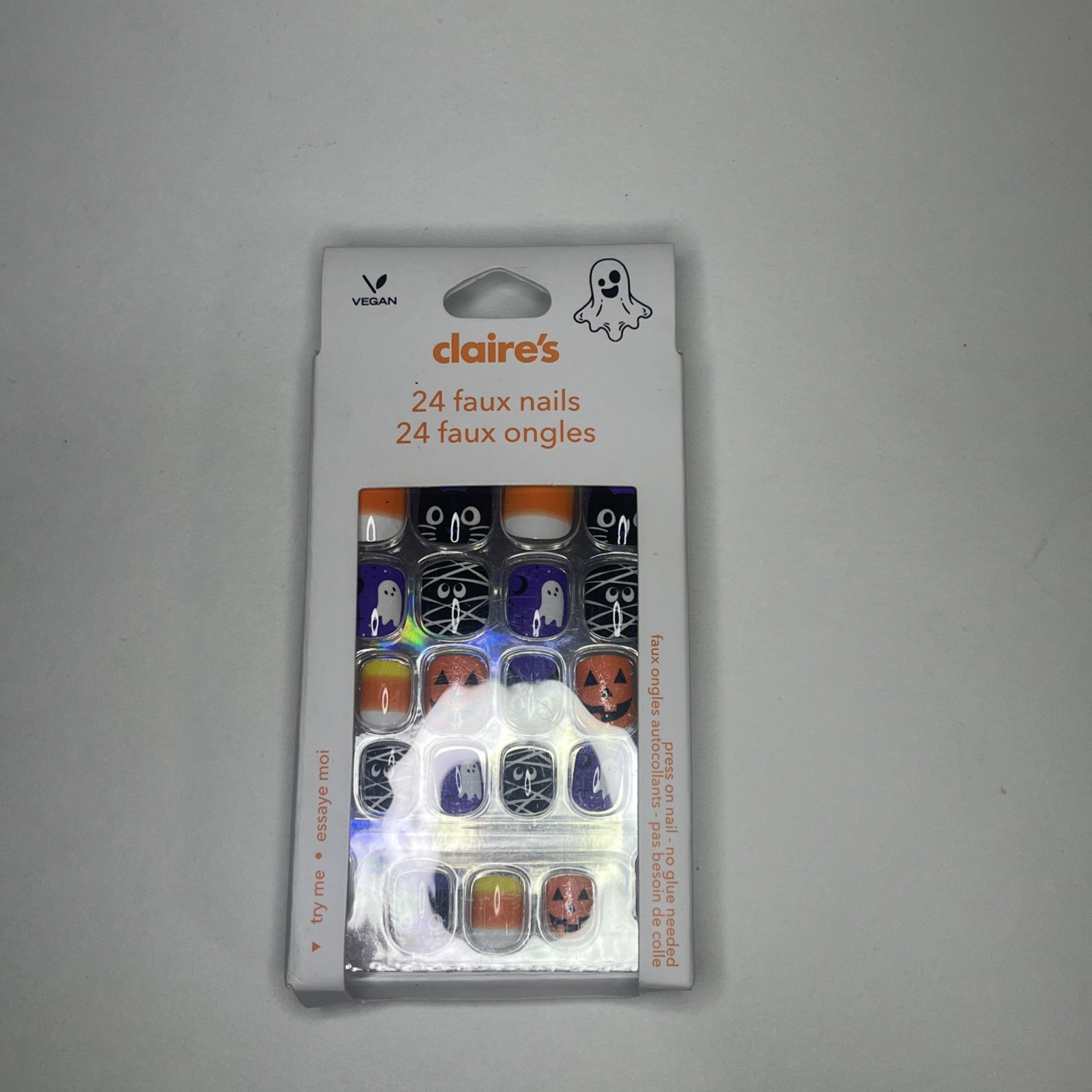 Claire’s 24 Piece Faux Halloween Themed Press On Nails Set