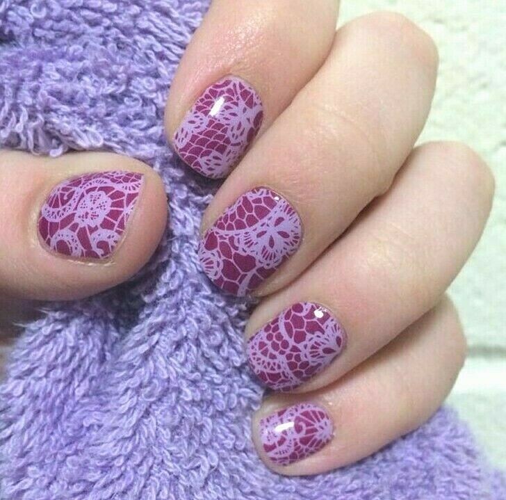 Jamberry Nail Wraps ~ HALF SHEET ~ LADY LACE Retired Rare Fall Floral