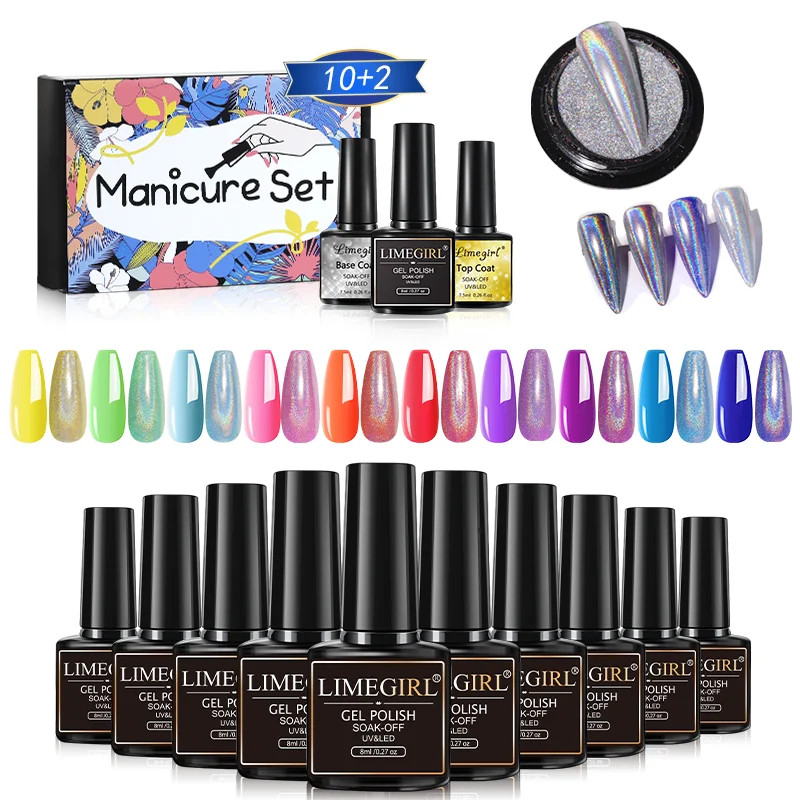 Complete Acrylic Nail Art Kit with UV LED Light