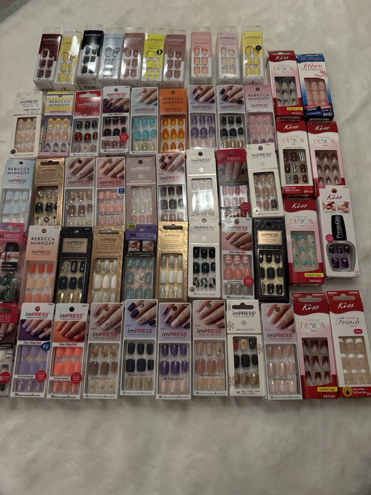 ( Lot Of 100 ) Kiss imPRESS Nails Mixed LOT**NEW DESIGNS****