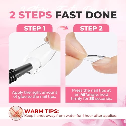 UNA GELLA Super Strong Nail Glue for Press On Nails: 20g, Soft Gel Tips No Lamp